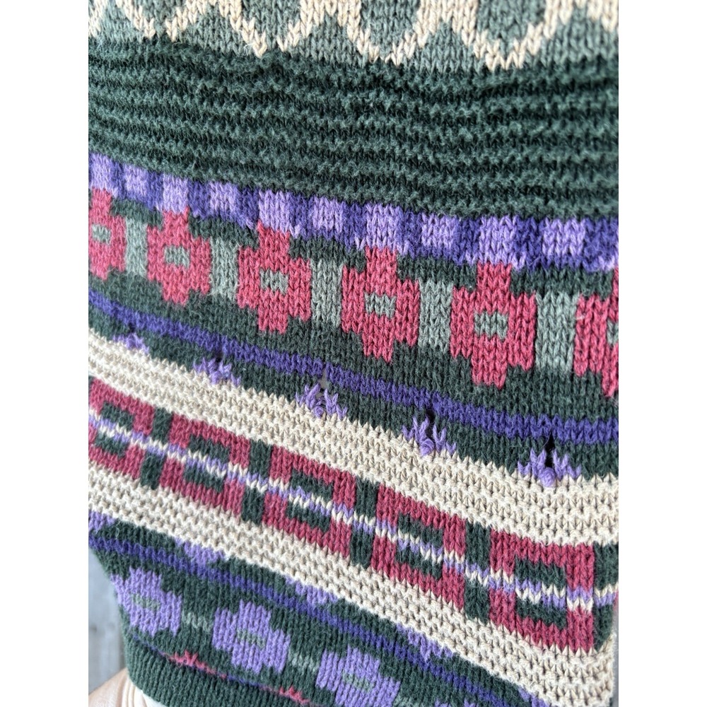 Vintage Woods‎ & Gray Fall Sweater 90s Retro Hygge Gorpcore Outdoor FLAW READ - Picture 3 of 8
